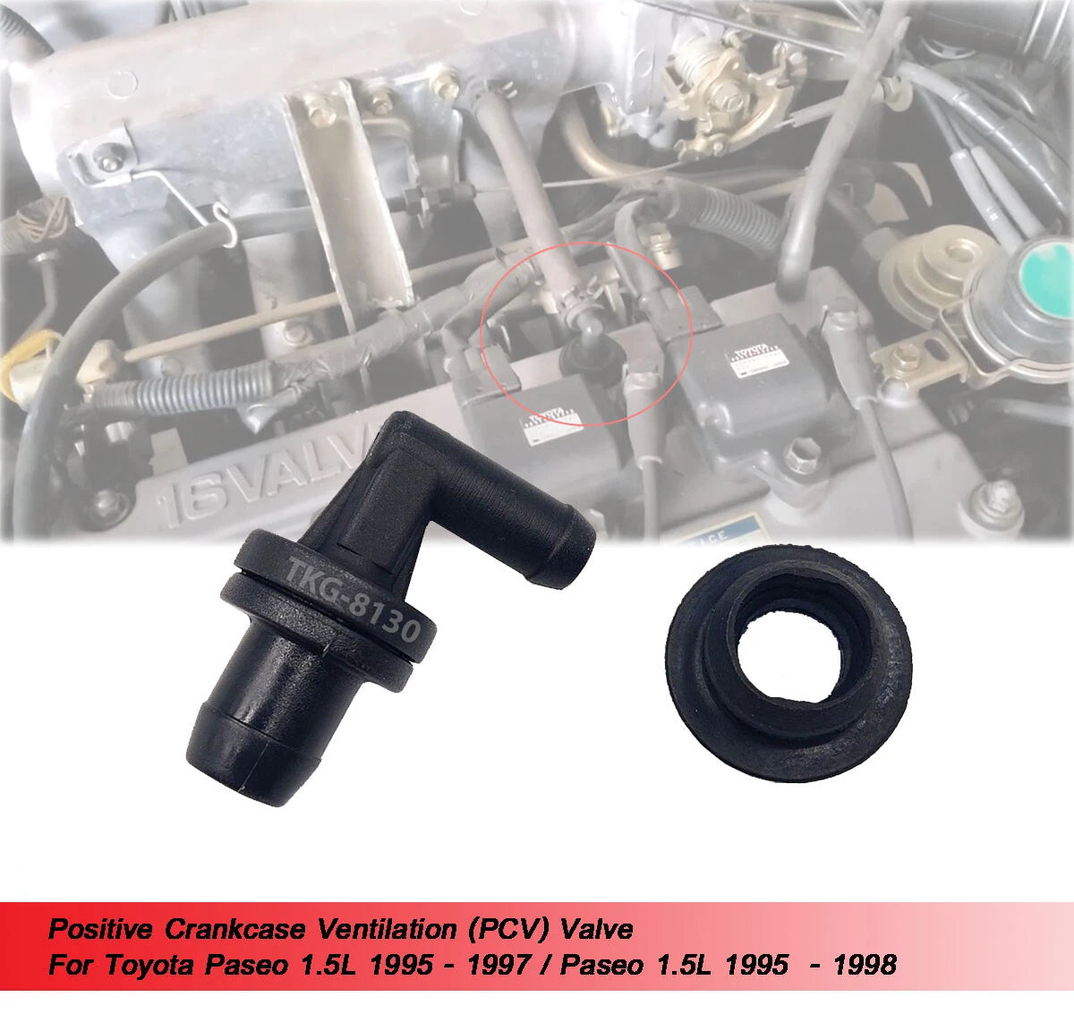 PCV Valve for Toyota Paseo, Tercel (1995-1998)