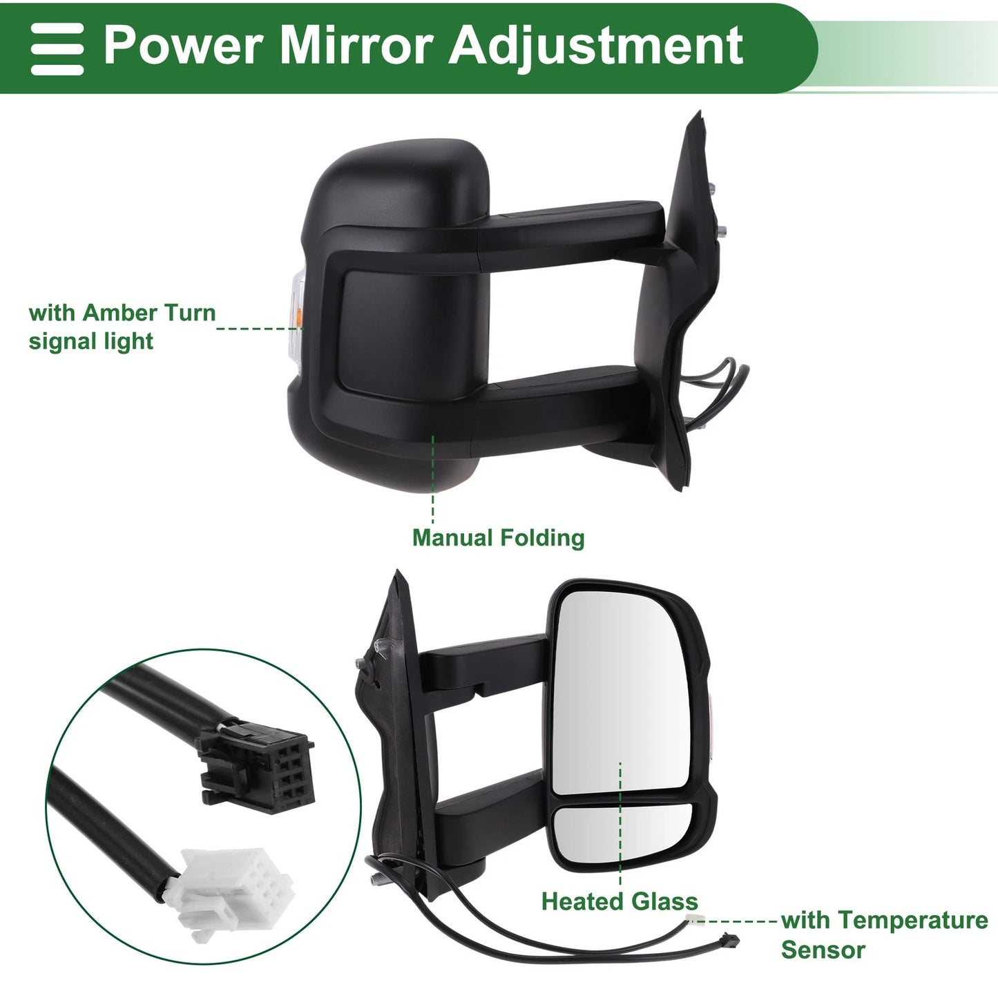 Right Side Door Mirror for Citroen Jumper Relay (2006-2023)