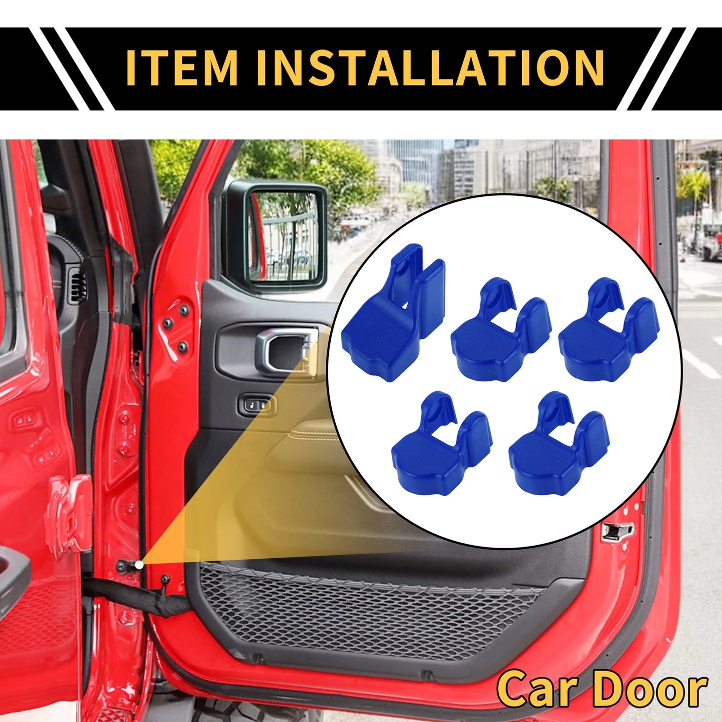 Door Limiting Cover Trim for Jeep Wrangler JL JLU (2018-2024) Blue