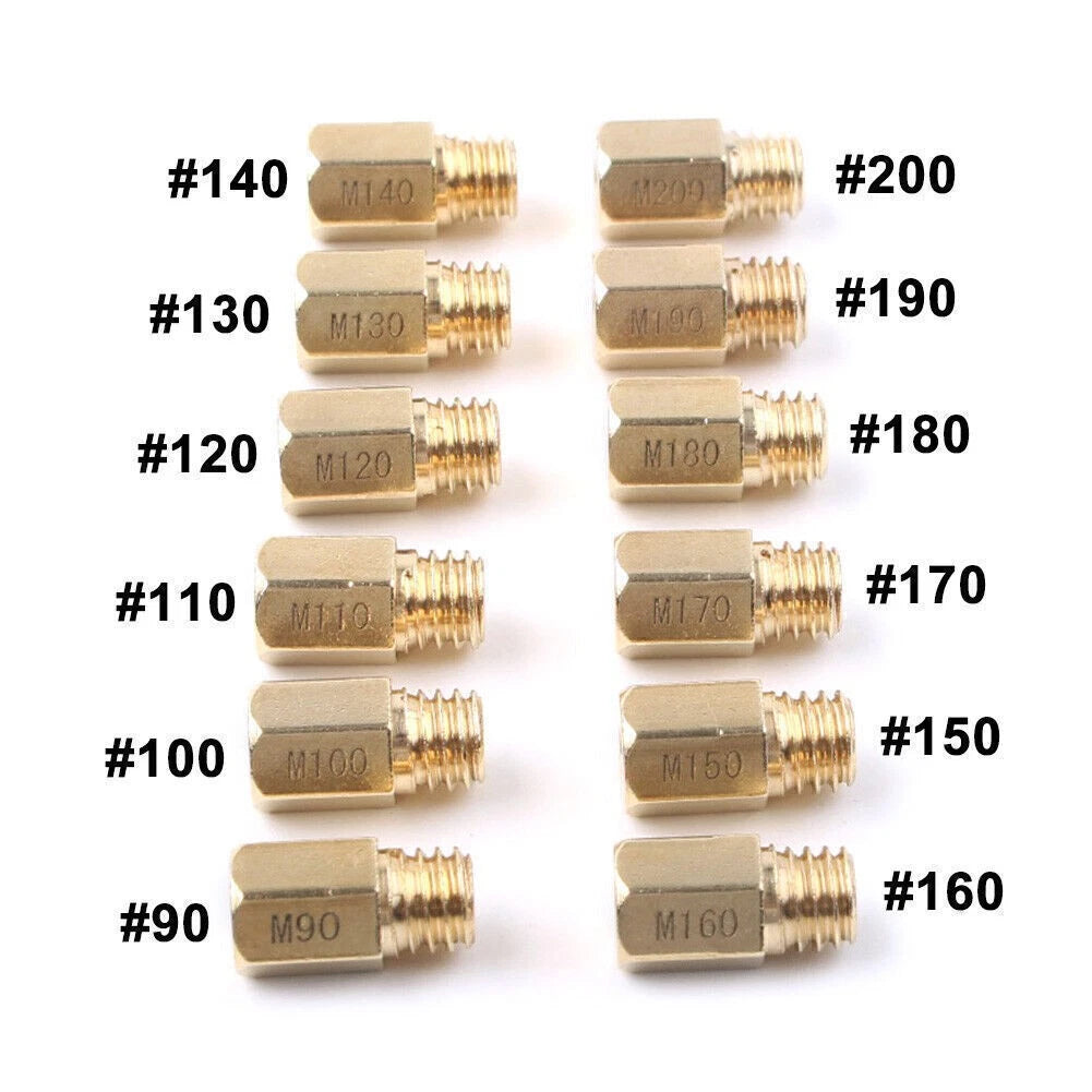 12 x Carburetor Main Jets for Mikuni VM TM Carb (90-200) Motorcycle Parts