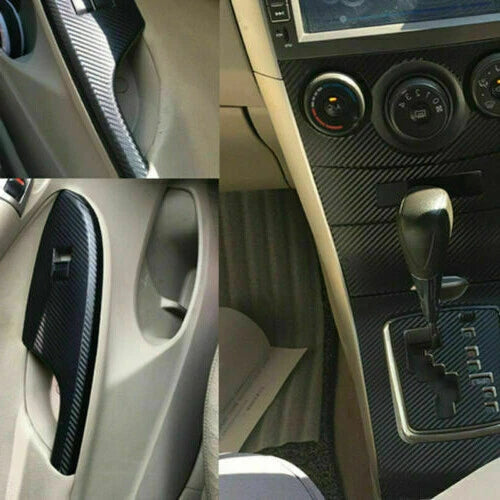 RHD Carbon Fiber Trim Stickers Decals Cover for Toyota Corolla (2007–2013)