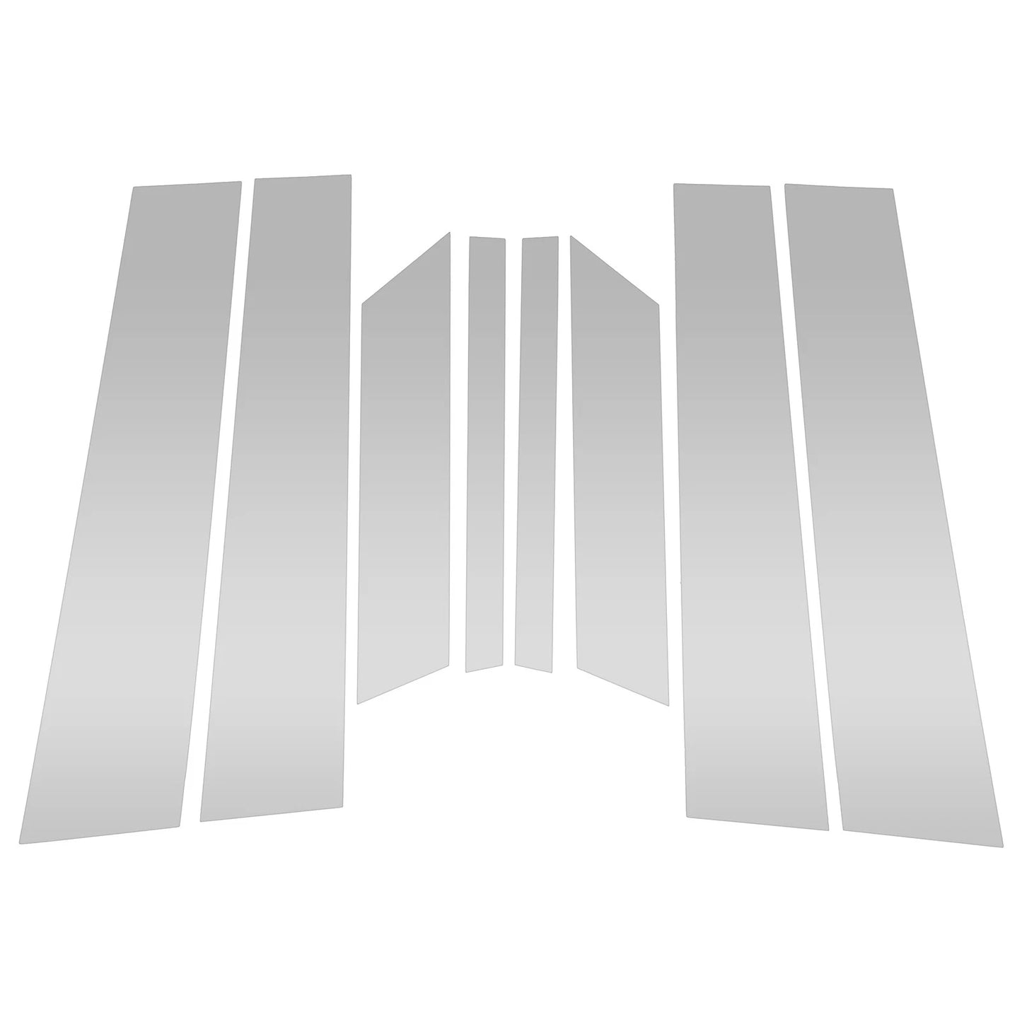8pcs Door Pillar Window Trim for Ford Territory (2019-2021) Silver Tone