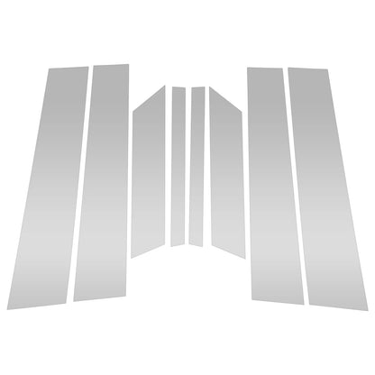 8pcs Door Pillar Window Trim for Ford Territory (2019-2021) Silver Tone