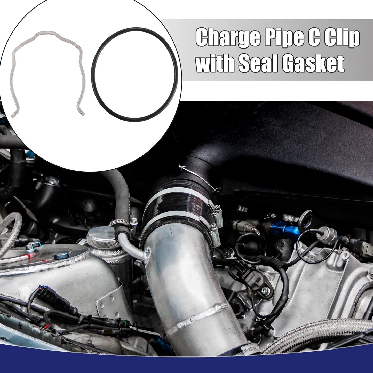 1x Car Charge Pipe C Clip Kit w/O Ring Seal Gasket for BMW X1 (2012-2015)