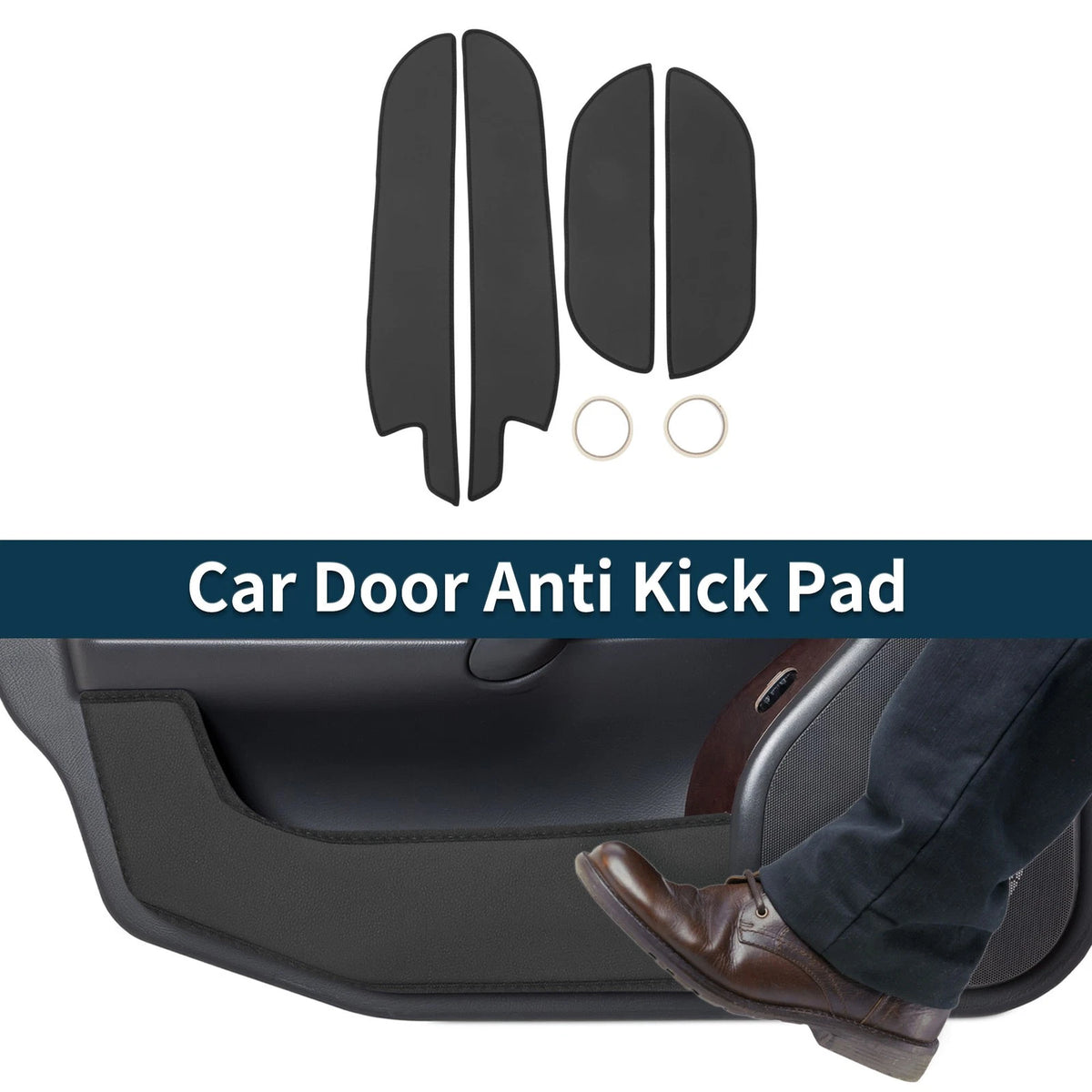Kia Sorento Door Anti Kick Pad Sticker Protector Black 2009-2012 1 Set