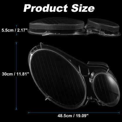Front Headlight Lens Covers for Mercedes-Benz W211 (2002-2008)