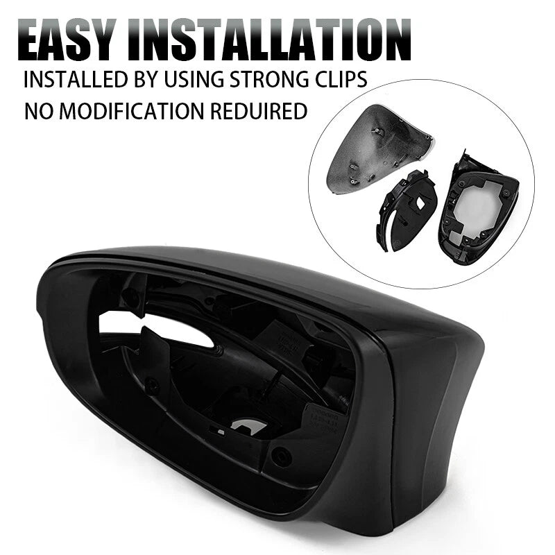 Black Outer Mirror Cover Cap Set for Lexus ES350 GS350 IS350 (2013-2018)