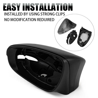 Black Outer Mirror Cover Cap Set for Lexus ES350 GS350 IS350 (2013-2018)