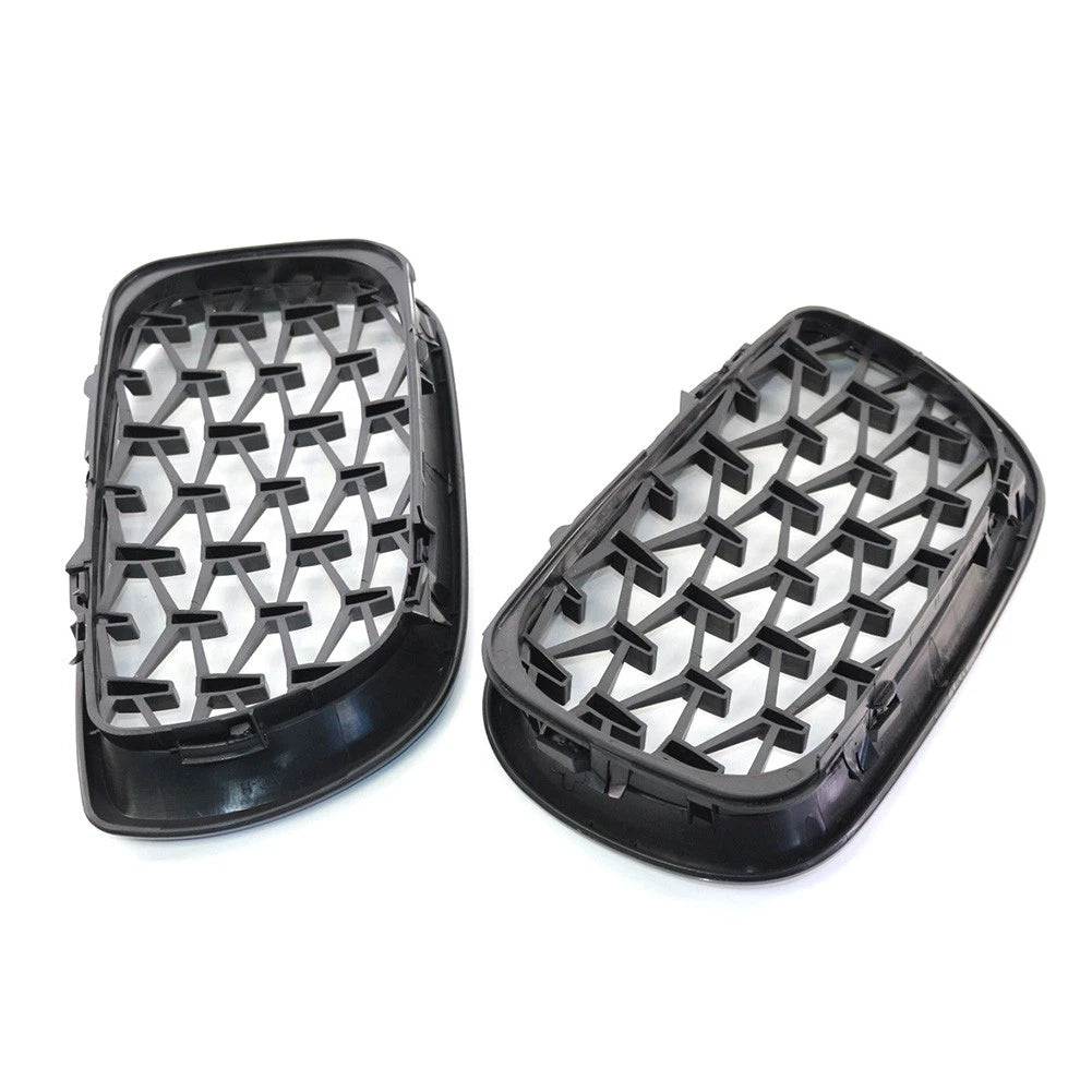 Diamond Front Grille for BMW E46 4 Door 2002-2005 Black  Pieces