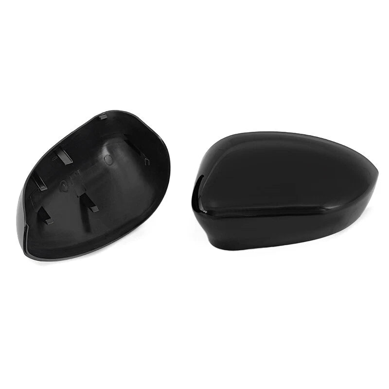 Glossy Black Left & Right Mirror Covers for Fiat 500 (2007-2019)