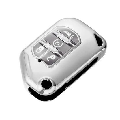TPU Key Fob Cover for Jeep Wrangler JL Gladiator JT Rubicon (2018-2021)