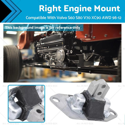 Front Right Engine Mount for Volvo S60 S80 V70 XC90 2.0L 2.4L (98-12)