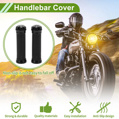 Hand Grips / 7/8 22mm / Rhombus Rubber Black for Motorcycle