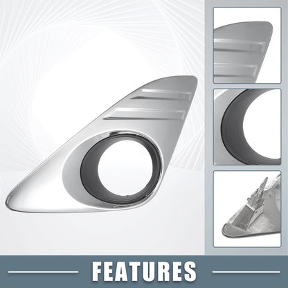 Left Fog Light Grille Cover for Toyota Camry LE Silver Tone (2018-2023)