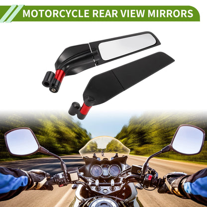 M8/M10 / Motorcycle Rear View Mirrors Black Red Aluminum Alloy for M8/M10