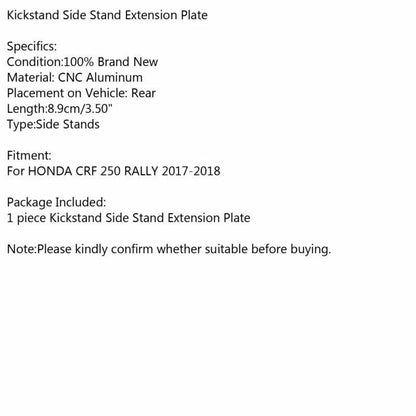 Side Stand Base for Honda CRF250 Rally (2017-2018)