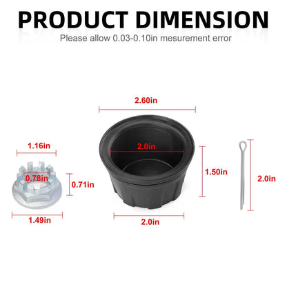 4x Wheel Center Cap W/Nut Kit for Honda Rancher Rubicon