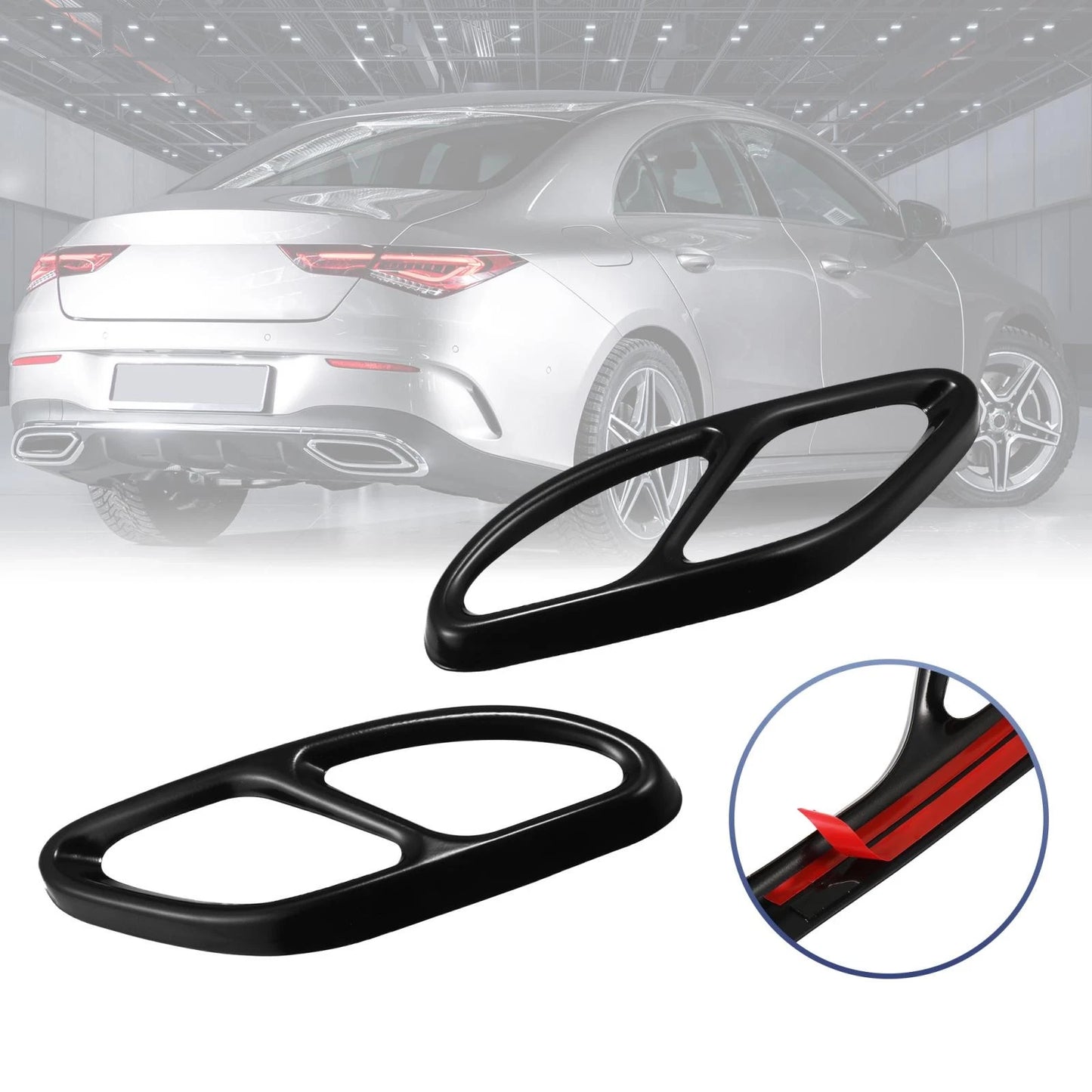 Exhaust Tail Pipe Mufflers Covers for Mercedes-Benz A Class A200 (2016-2019)