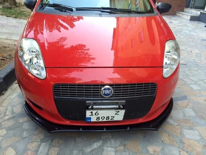 Front Bumper Lip Splitter Spoiler for Fiat Punto Evo (2009-2017) 3 Pcs