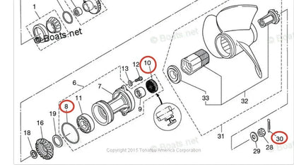 Tohatsu Marine Lower Unit Oil Seal for 70-140 HP