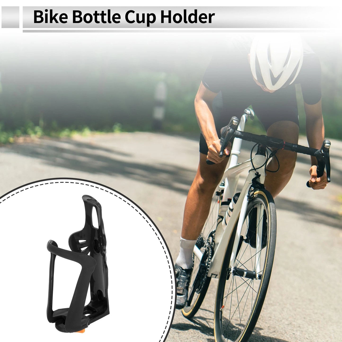 Cup Holder for Motorcycle/Bicycle Universal Black ABS PC 1 Pc