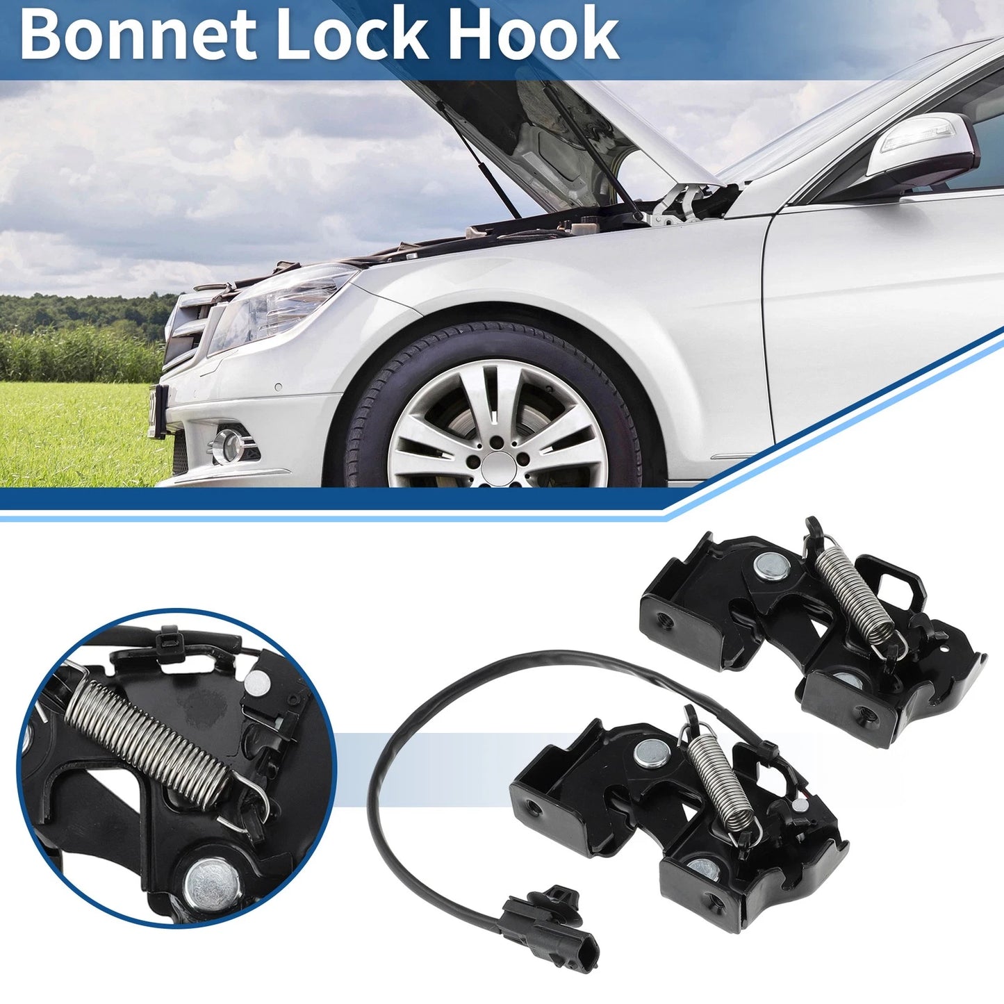 Hood Latch Assembly for Nissan GT-R (2009-2021)  65601JK60A/65601JL60C