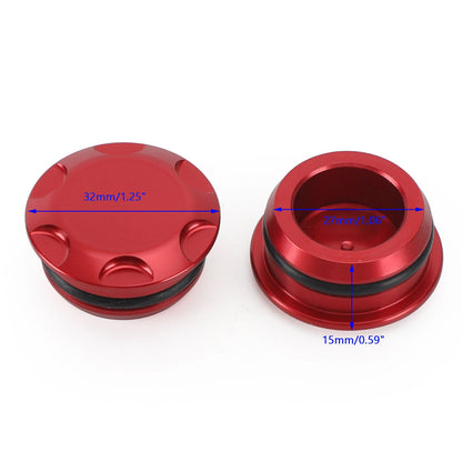 Frame Plugs Cover Red for Kawasaki EX 250 400 Ninja (2018-2022)