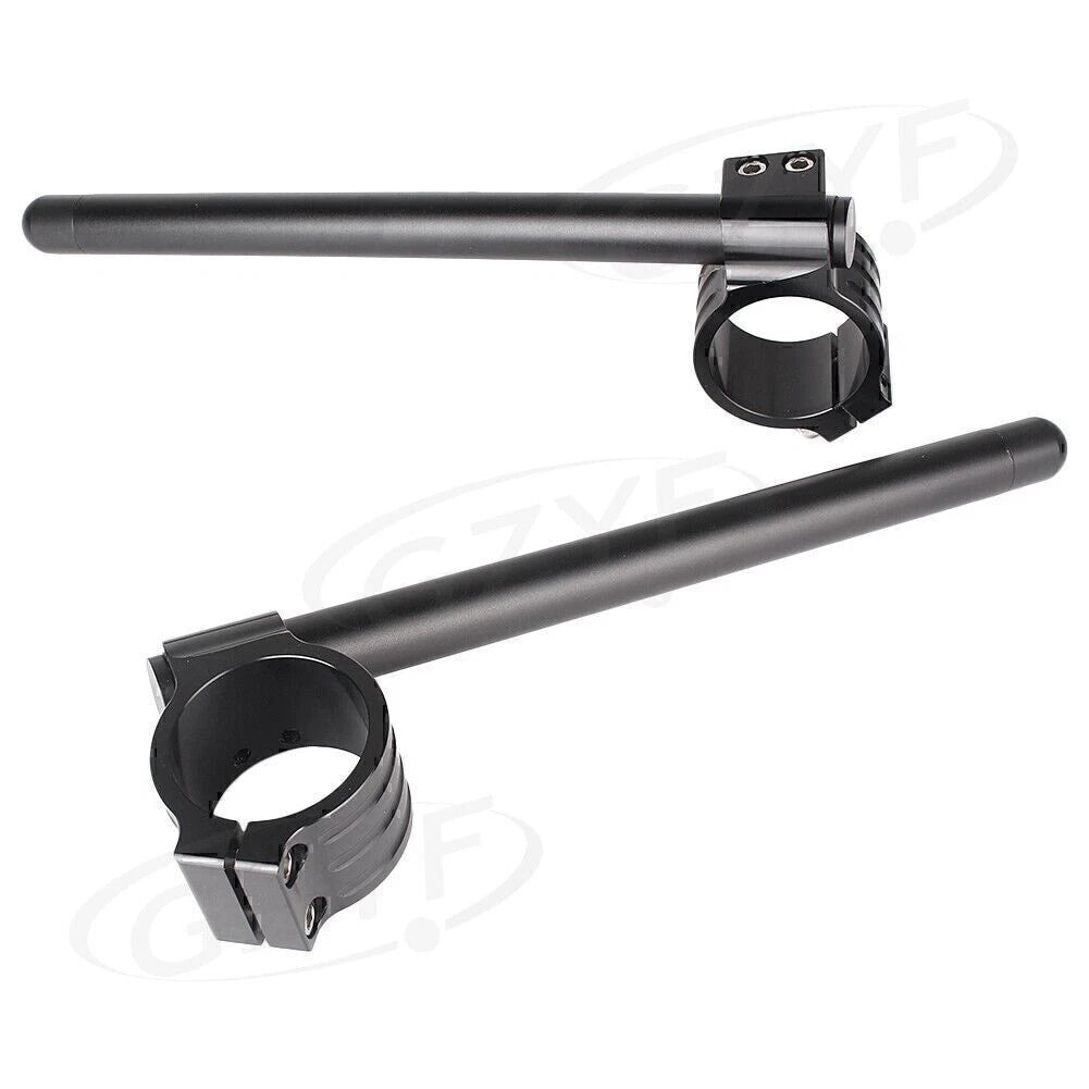 51mm Clip On Handlebar Fork Tubes  Black for Motorcycle Universal