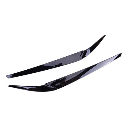 Headlight Eyebrow Eyelid Trim for BMW 5 Series G30 M5 F90 2017-2020 Black