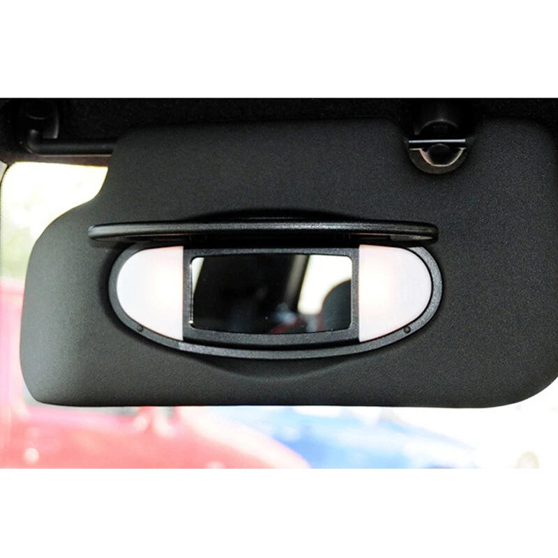 Black Sun Visor Vanity Mirror Cover for BMW MINI Cooper R55 R56 R60 (2007-2015) 2x