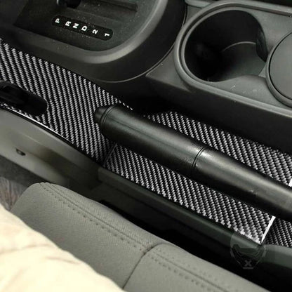 Carbon Fiber Center Console Hand Brake Cover Trim fit for Wrangler 2007-2010