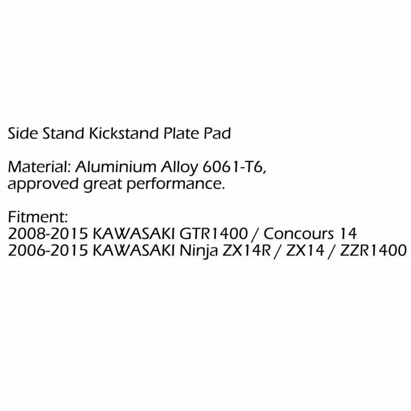 Side Stand Extension Plate for Kawasaki ZX14 ZX14R GTR1400 Concours (2006-2023)