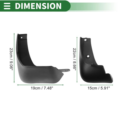 Mud Flaps Splash Guards 1 Set for Nissan Note (2017-2020)