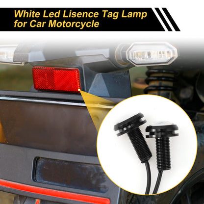 License Plate Light / 2 x / 12V Led Tag Lamp for Motorcycle