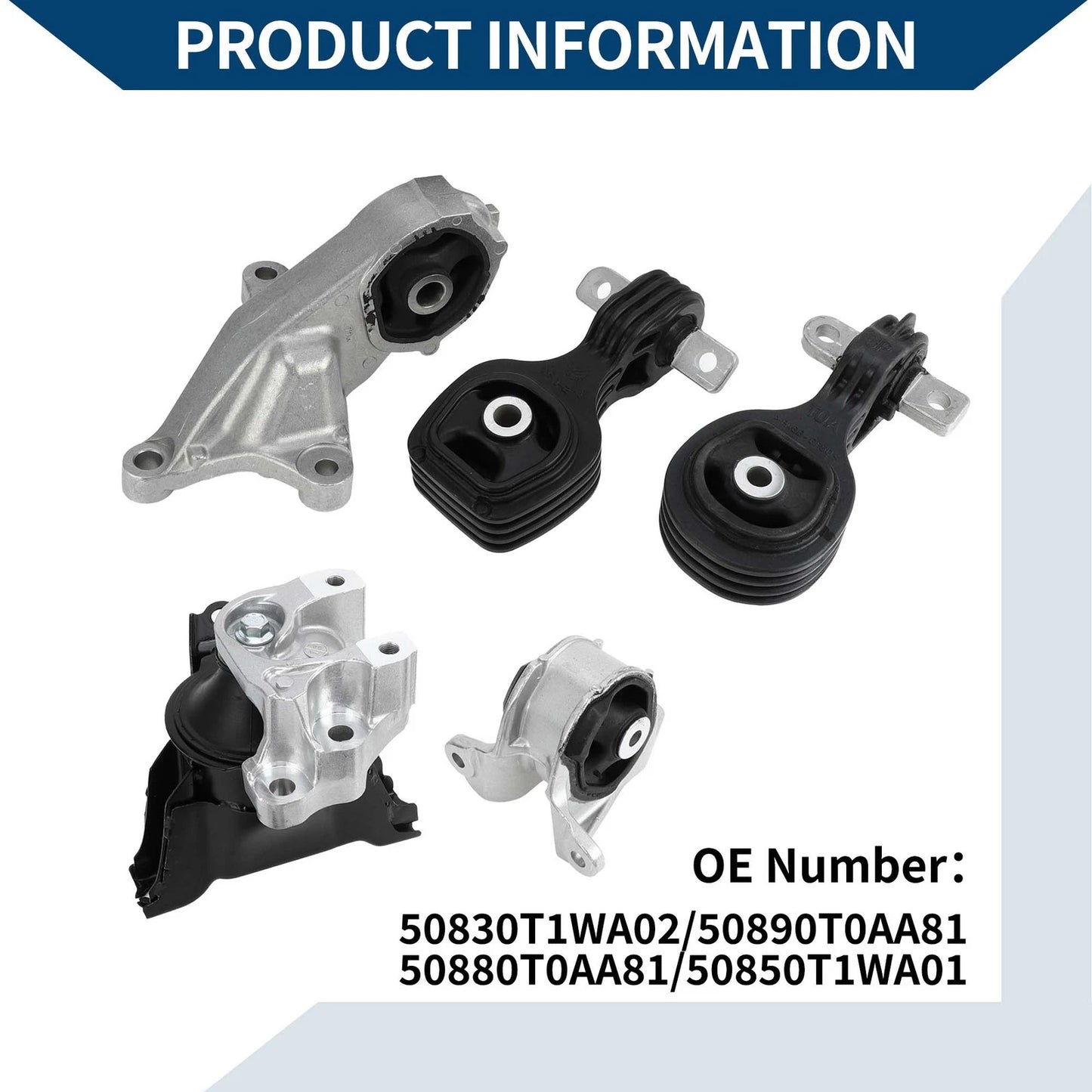 Engine Motor Mount Set for Honda CR-V 2.4L L4 (2007-2011)