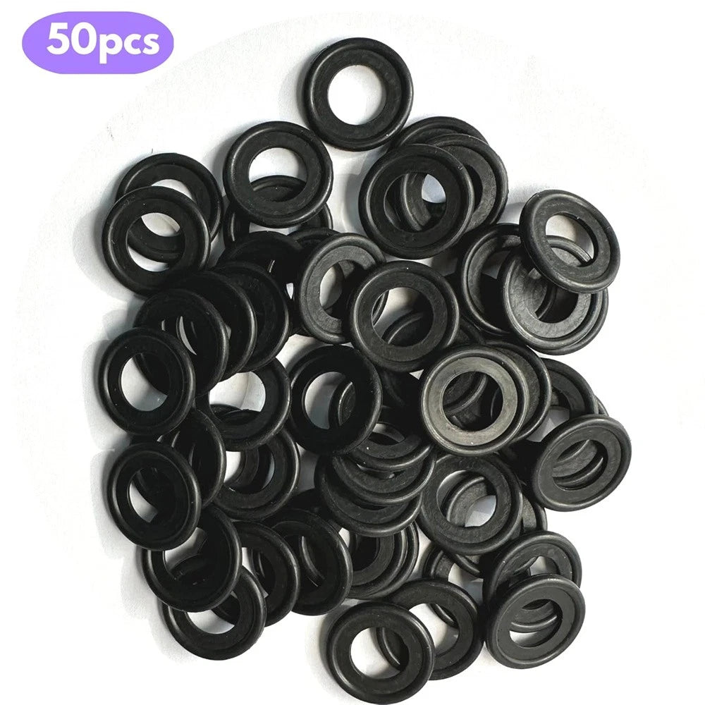 50 Pcs Rubber Oil Drain Plug Gasket Washers for Buick Chevrolet (M12)