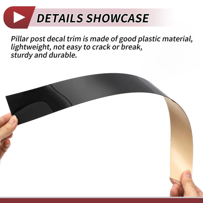 6 Pcs Black Door Pillar Window Trim for Nissan Maxima (2000-2003)
