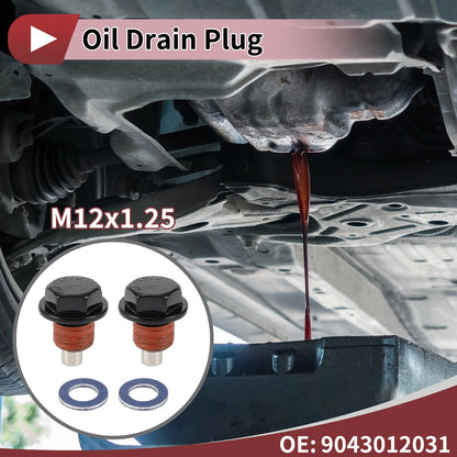 Oil Drain Plug 1 Set for Toyota Tacoma Tundra Camry Red Black