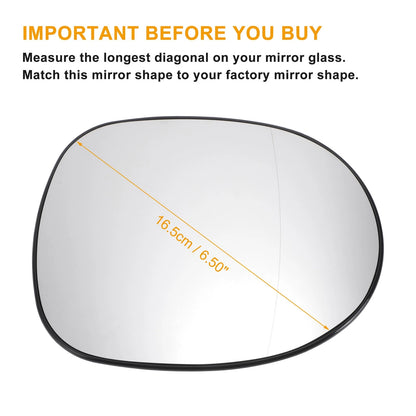 Right Side Heated White Mirror Glass for Honda Civic (2005-2012)