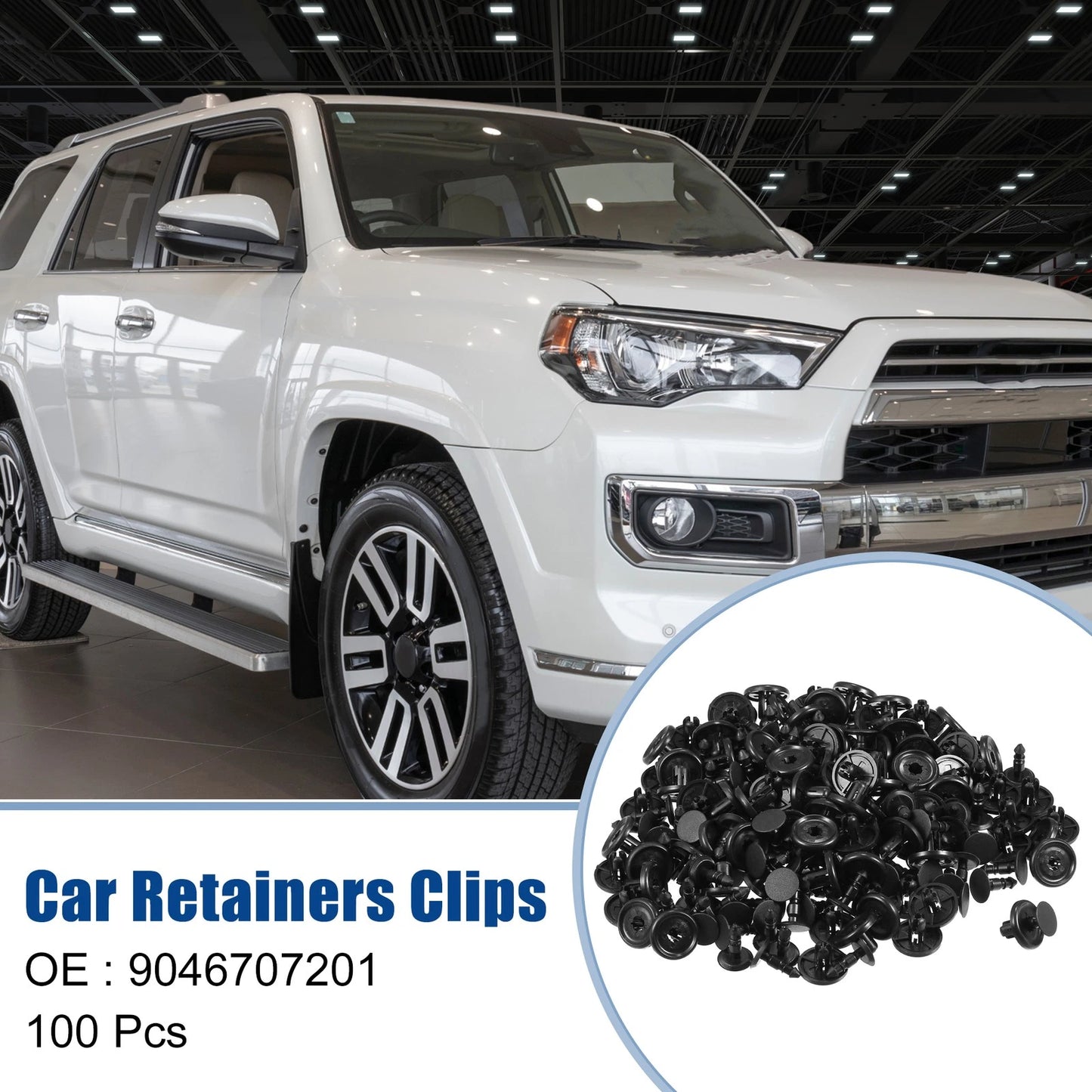 100Pcs Front Fender Retainer Clips Push Type Rivets for Toyota