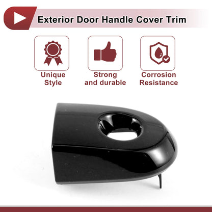 Exterior Door Handle Cover Trim for Nissan Versa (2007-2012) Black