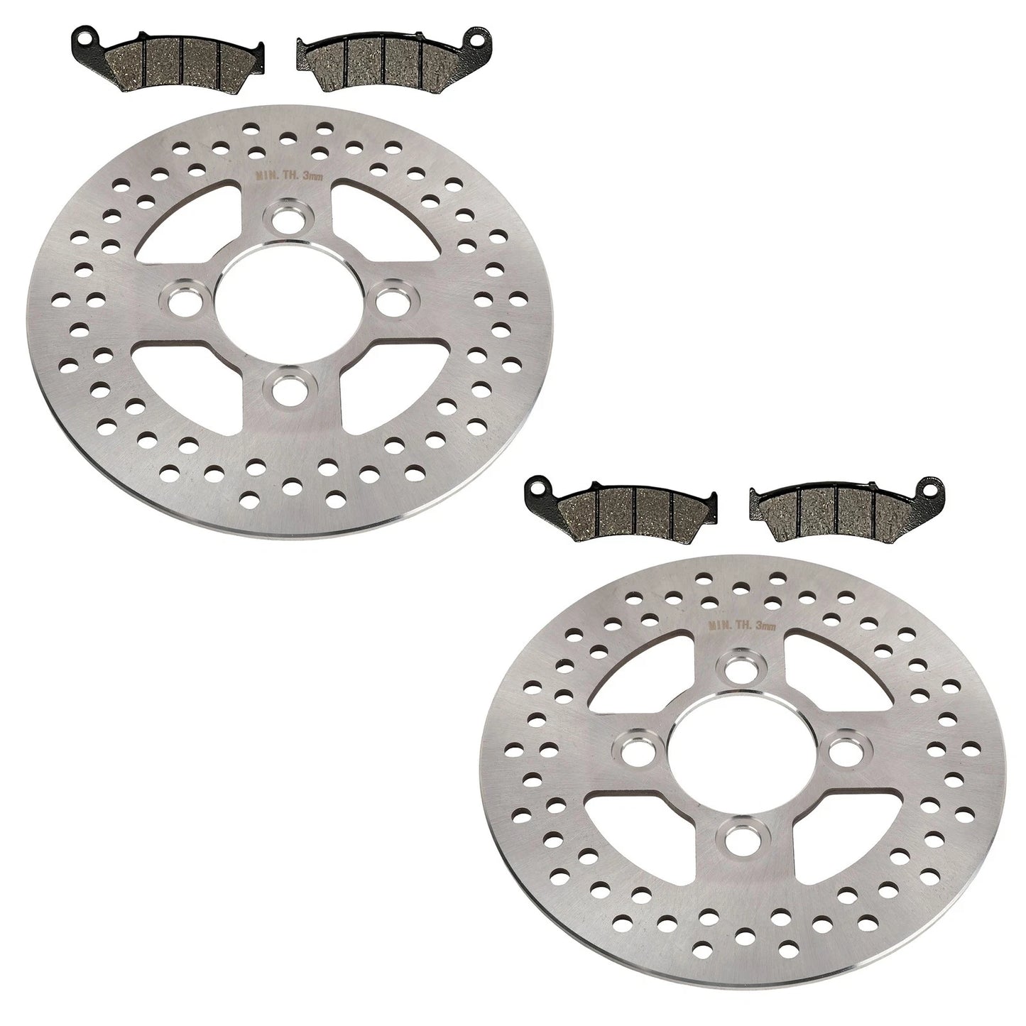2 x Front Rotors & Semi-Metallic Pads for Honda TRX250R (1986–1987)
