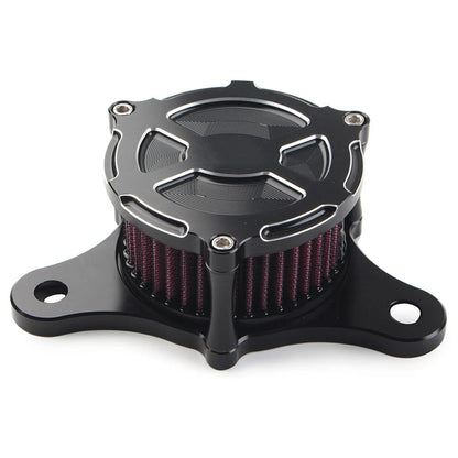Black Air Cleaner Red Intake Filter Kit for Harley Dyna Softail Road King (2006-2023)