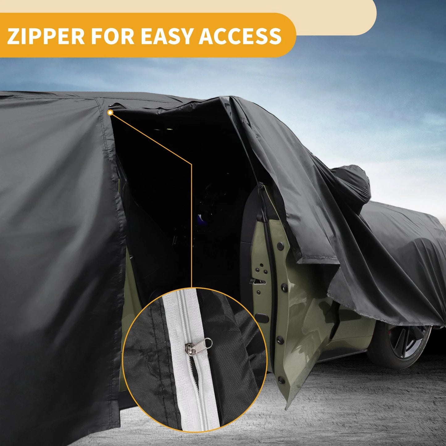 Waterproof Car Cover for Kia e-Niro 2016-2023 Black Aluminum Film