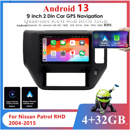 9" Android 13 GPS Stereo Radio for Nissan Patrol GU (2004-2015)