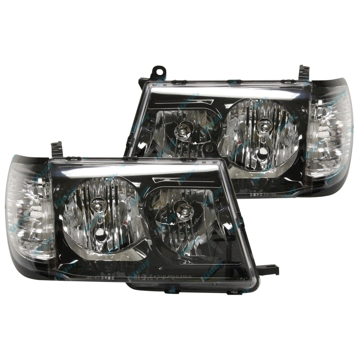 Altezza BLACK Headlights 2 x for Toyota Landcruiser 100 105 Series (1998-2005)
