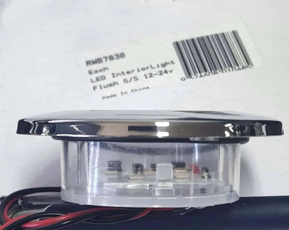 LED Interior Light 12V for Boat/Marine/Caravan Flush Mount Stainless Steel
