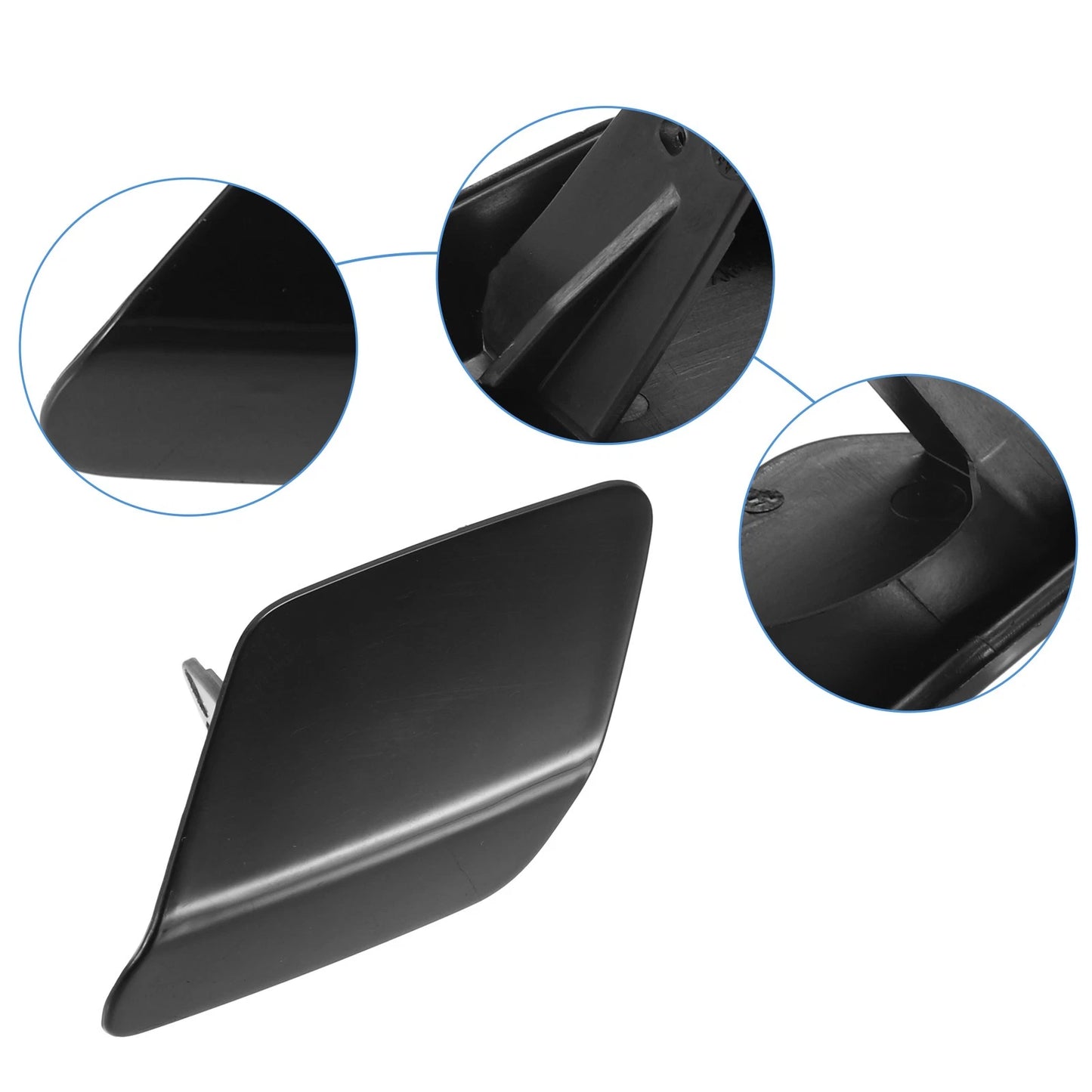 Front Left Headlight Washer Nozzle Cover Cap Black for BMW M3 (2015-2018)