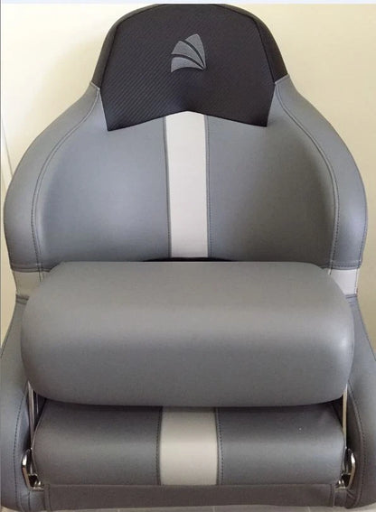 Boat Seat Relaxn Reef Series Sports Bucket Seat With Bolster Black/Grey