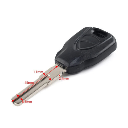 Black Uncut Blade Blank Key for Ducati XDiavel 1260, Multistrada 950S (2016-2023)